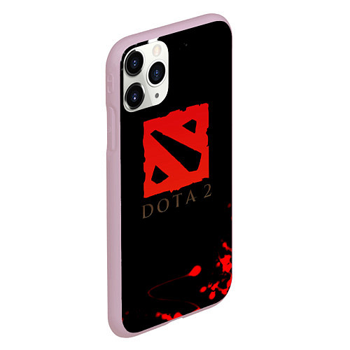 Чехол iPhone 11 Pro матовый Dota 2 краски текстура / 3D-Розовый – фото 2