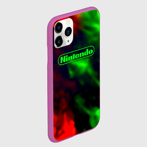 Чехол iPhone 11 Pro матовый Нинтендо битва огней консольщик / 3D-Фиолетовый – фото 2
