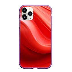 Чехол iPhone 11 Pro матовый Красная волна, цвет: 3D-фиолетовый