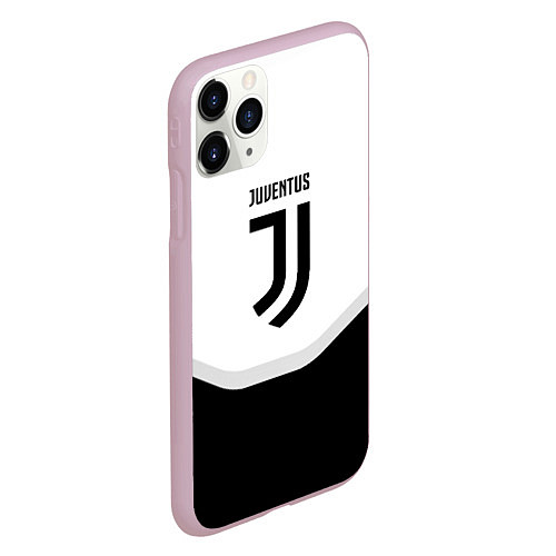 Чехол iPhone 11 Pro матовый Juventus black geometry sport / 3D-Розовый – фото 2