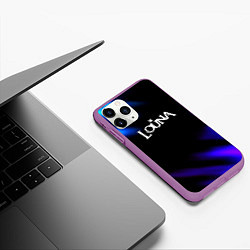 Чехол iPhone 11 Pro матовый Louna neon bend, цвет: 3D-фиолетовый — фото 2