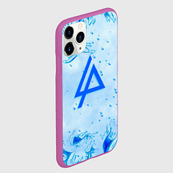 Чехол iPhone 11 Pro матовый Linkin park холодный огонь бренд, цвет: 3D-фиолетовый — фото 2