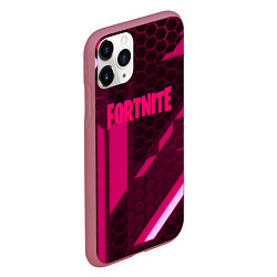 Чехол iPhone 11 Pro матовый Fortnite броня розовая эпик, цвет: 3D-малиновый — фото 2