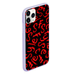Чехол iPhone 11 Pro матовый Sally face pattern game, цвет: 3D-светло-сиреневый — фото 2