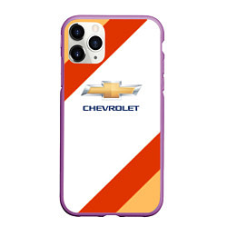 Чехол iPhone 11 Pro матовый Chevrolet line, цвет: 3D-фиолетовый