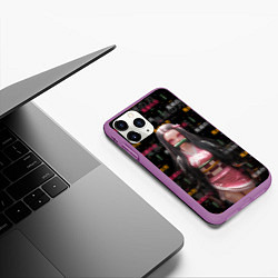 Чехол iPhone 11 Pro матовый Nezuko Kamado - Клинок, рассекающий демонов, цвет: 3D-фиолетовый — фото 2