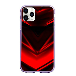 Чехол iPhone 11 Pro матовый Geometry stripes line, цвет: 3D-светло-сиреневый