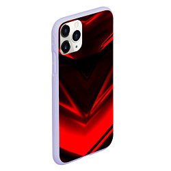 Чехол iPhone 11 Pro матовый Geometry stripes line, цвет: 3D-светло-сиреневый — фото 2