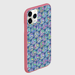 Чехол iPhone 11 Pro матовый Волейбольные мячики, цвет: 3D-малиновый — фото 2