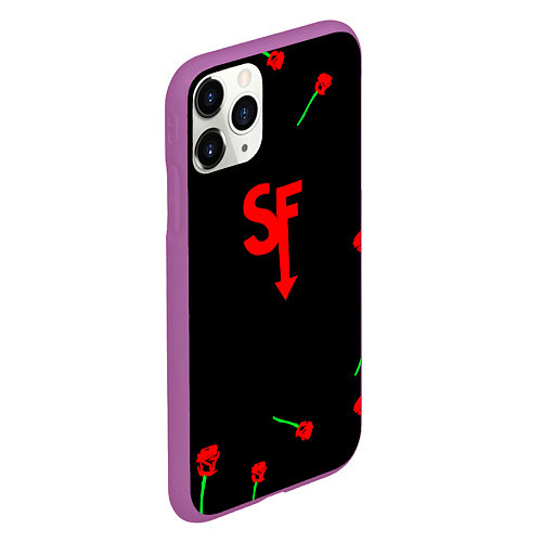 Чехол iPhone 11 Pro матовый Sally face rose steel / 3D-Фиолетовый – фото 2