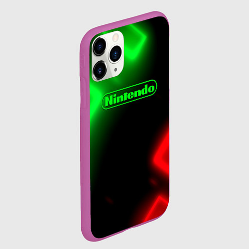Чехол iPhone 11 Pro матовый Nintendo игровой мир / 3D-Фиолетовый – фото 2