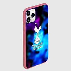 Чехол iPhone 11 Pro матовый Тоттенхэм фк неоновый огонь, цвет: 3D-малиновый — фото 2