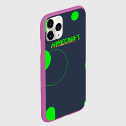 Чехол iPhone 11 Pro матовый Майнкрафт крафт, цвет: 3D-фиолетовый — фото 2