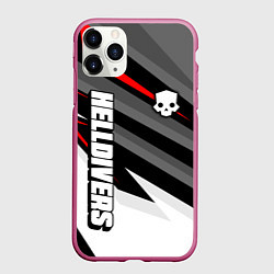 Чехол iPhone 11 Pro матовый Helldivers 2: Skull Logo, цвет: 3D-малиновый