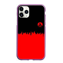 Чехол iPhone 11 Pro матовый Half life logo pattern steel