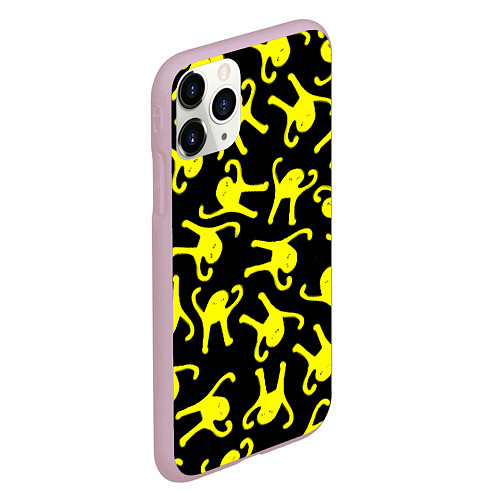 Чехол iPhone 11 Pro матовый Ъуъ съука pattern mem / 3D-Розовый – фото 2