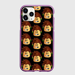 Чехол iPhone 11 Pro матовый Игра Роблокс, цвет: 3D-фиолетовый