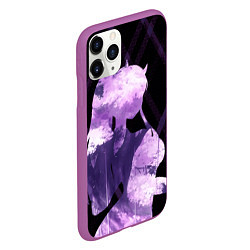 Чехол iPhone 11 Pro матовый Сакура в силуэте Зеро ту, цвет: 3D-фиолетовый — фото 2