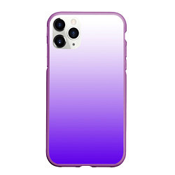 Чехол iPhone 11 Pro матовый Бело-сиренево-синий градиент, цвет: 3D-фиолетовый
