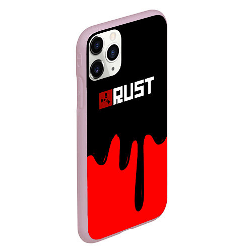 Чехол iPhone 11 Pro матовый RUST краски разводы пустошь / 3D-Розовый – фото 2