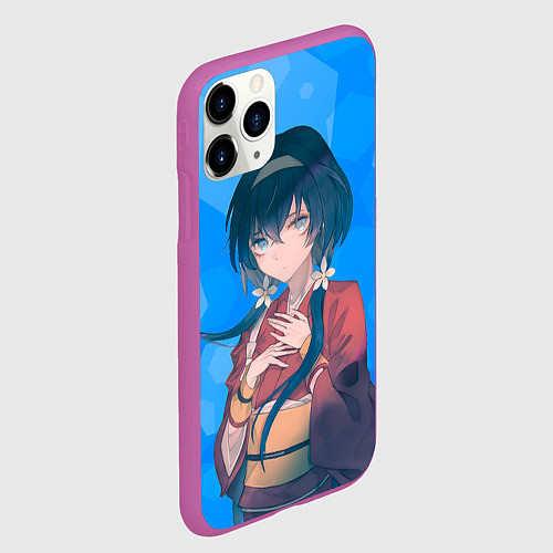 Чехол iPhone 11 Pro матовый Кека Изуми из Бродячих псов / 3D-Фиолетовый – фото 2