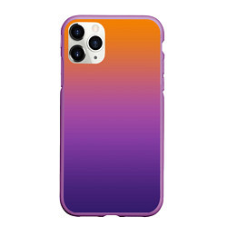 Чехол iPhone 11 Pro матовый Градиент оранжево-фиолетовый