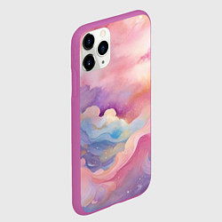 Чехол iPhone 11 Pro матовый Нежные сказочные облака, цвет: 3D-фиолетовый — фото 2