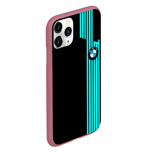 Чехол iPhone 11 Pro матовый BMW sport line geometry / 3D-Малиновый – фото 2