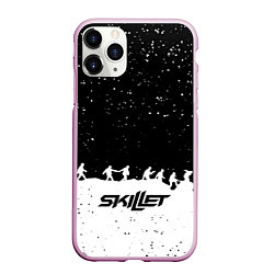 Чехол iPhone 11 Pro матовый Skillet rock music band, цвет: 3D-розовый