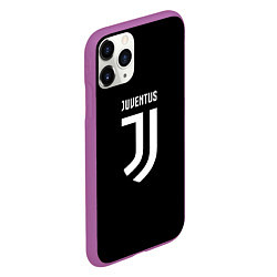 Чехол iPhone 11 Pro матовый Juventus sport fc белое лого, цвет: 3D-фиолетовый — фото 2