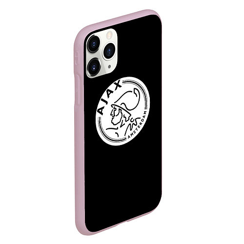 Чехол iPhone 11 Pro матовый Ajax fc белое лого / 3D-Розовый – фото 2