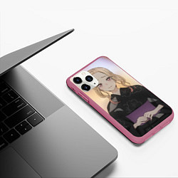 Чехол iPhone 11 Pro матовый Эта фарфоровая кукла Марин, цвет: 3D-малиновый — фото 2