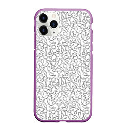 Чехол iPhone 11 Pro матовый Бокалы, цвет: 3D-фиолетовый