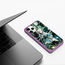 Чехол iPhone 11 Pro матовый Sousou no Frieren Фрирен butterfly, цвет: 3D-фиолетовый — фото 2