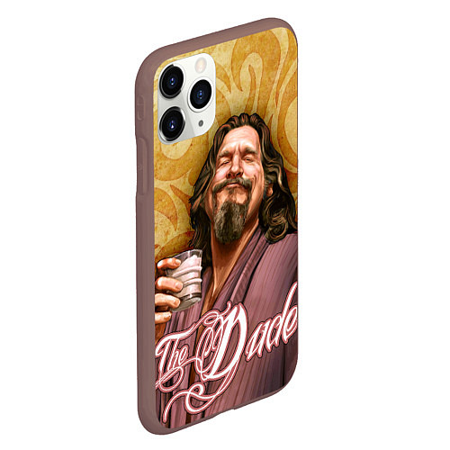 Чехол iPhone 11 Pro матовый The Big Lebowski dude / 3D-Коричневый – фото 2