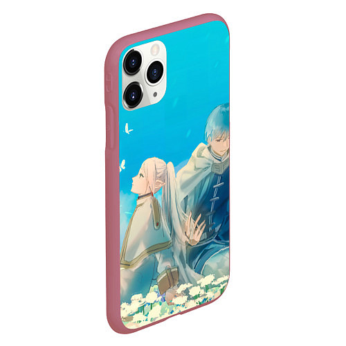 Чехол iPhone 11 Pro матовый Sousou no Frieren Himmel butterfly / 3D-Малиновый – фото 2