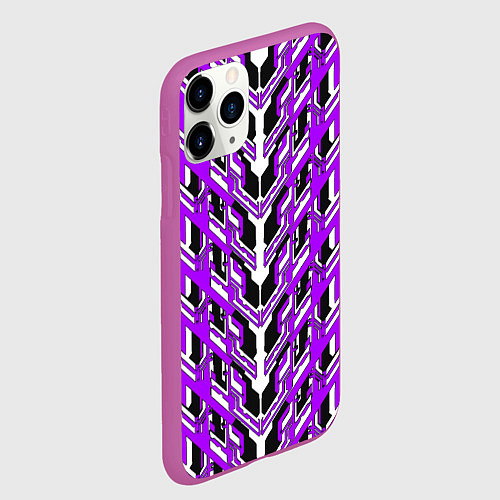 Чехол iPhone 11 Pro матовый Фиолетовая техно броня / 3D-Фиолетовый – фото 2