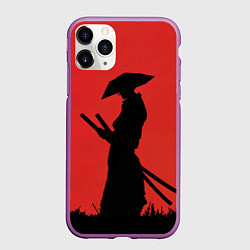 Чехол iPhone 11 Pro матовый Девушка ронин, цвет: 3D-фиолетовый