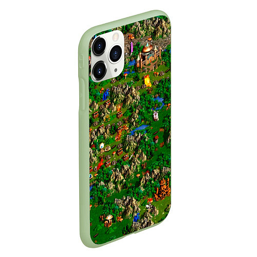 Чехол iPhone 11 Pro матовый Карта из Героев 3 / 3D-Салатовый – фото 2