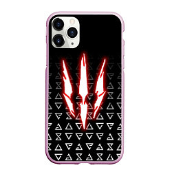 Чехол iPhone 11 Pro матовый The witcher - red logo