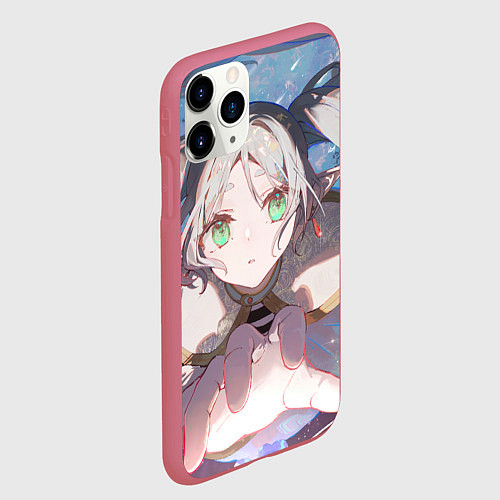 Чехол iPhone 11 Pro матовый Sousou no Frieren Фрирен memories / 3D-Малиновый – фото 2