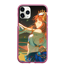 Чехол iPhone 11 Pro матовый Genshin Impact Nilou smile