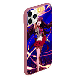 Чехол iPhone 11 Pro матовый Sailor Moon Рэй Хино, цвет: 3D-малиновый — фото 2