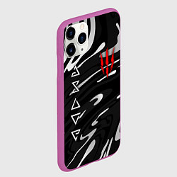 Чехол iPhone 11 Pro матовый The witcher - белые разводы, цвет: 3D-фиолетовый — фото 2