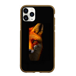 Чехол iPhone 11 Pro матовый Морда рыжей лисы, цвет: 3D-коричневый