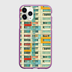Чехол iPhone 11 Pro матовый Яркая панелька, цвет: 3D-фиолетовый
