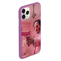Чехол iPhone 11 Pro матовый Джон Уик в розовом костюме, цвет: 3D-фиолетовый — фото 2