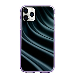 Чехол iPhone 11 Pro матовый Темная волна, цвет: 3D-светло-сиреневый