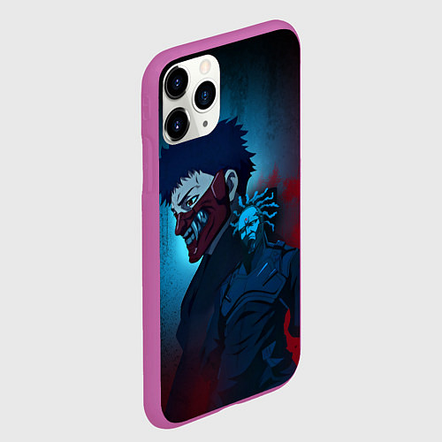 Чехол iPhone 11 Pro матовый Хитан в маске - Ниндзя Камуи / 3D-Фиолетовый – фото 2