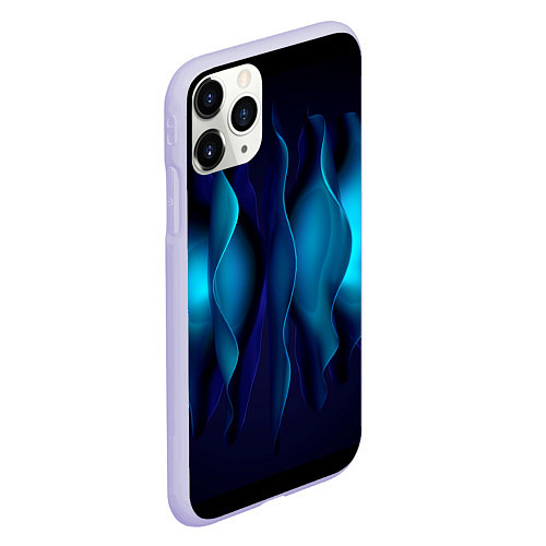 Чехол iPhone 11 Pro матовый Объемные пластины шаром / 3D-Светло-сиреневый – фото 2